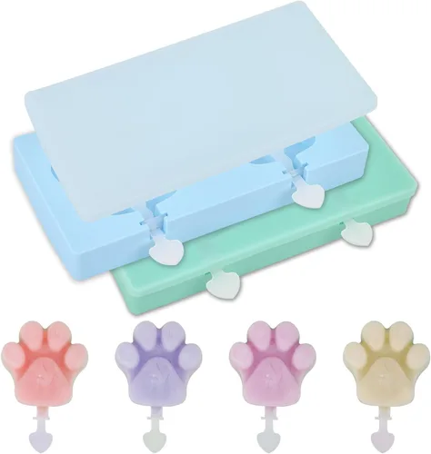 Moldes para paletas de hielo, paquete de 2 moldes de silicona caseros para paletas de fácil liberación, moldes para hacer paletas sin BPA, moldes
