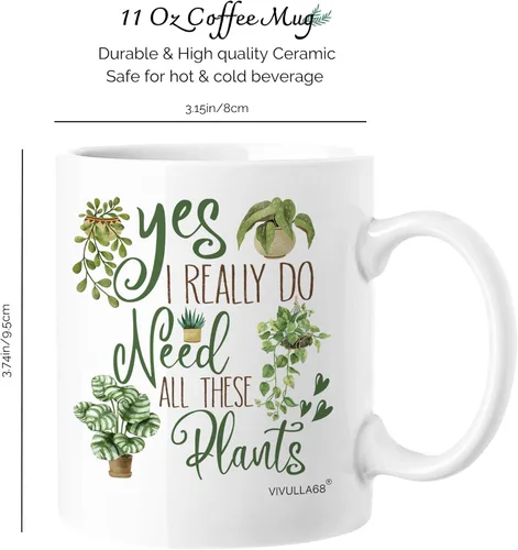 Miniatura 2 de Taza de plantas para amantes de las plantas, taza de café de jardinería para mamá, papá, amante del jardín, regalos geniales para mujeres locas