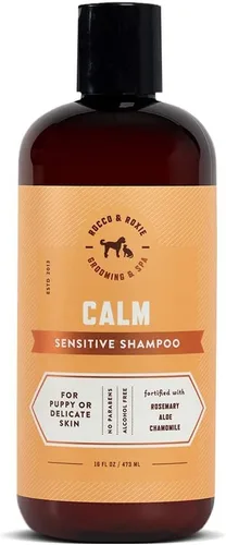 Rocco & Roxie Supply Co. Champú y acondicionador para perros, champú calmante de avena para aliviar la picazón, champú hipoalergénico calmante para