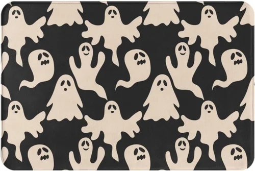 Alfombra de baño de Halloween, bonita alfombra de baño de fantasma, suave, antideslizante, absorbente, alfombra de baño para el hogar, baño,