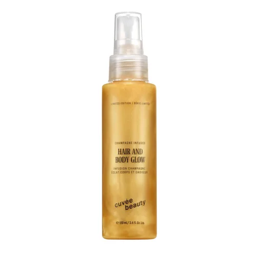 CUVÉE BEAUTY Cuvee Hair and Body Glow - 3 onzas líquidas - Hidrata el cabello y la piel con brillo ligero, domina el encrespamiento y agrega brillo,