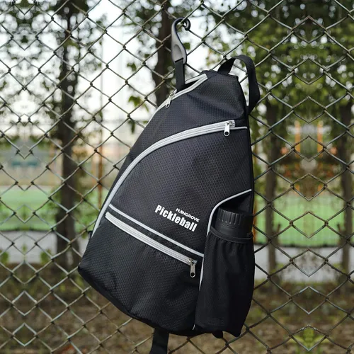 Miniatura 7 de Mangrove Bolsa de pickleball, mochila de pickleball para hombres y mujeres, bolsa ajustable con gancho para cerca, gran capacidad/bolsillo de Negro
