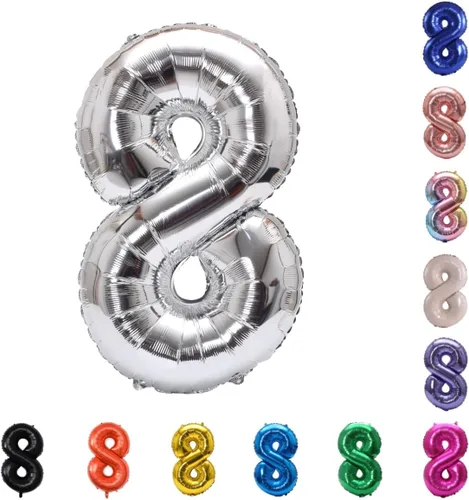 Miniatura 184 de YPSelected Globo grande de 32 pulgadas de helio con números 0-9 de papel de aluminio azul para cumpleaños, bodas y fiestas (Azul, 3)