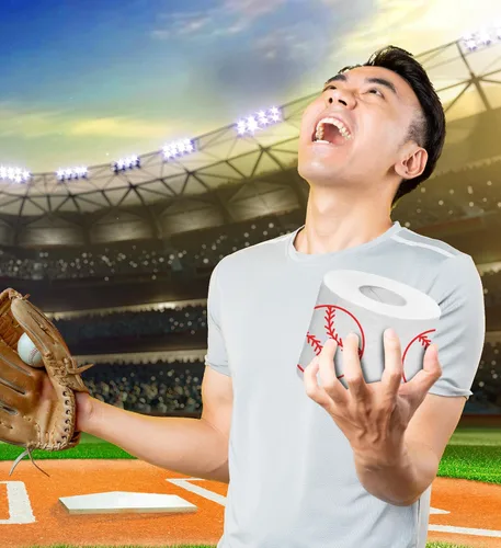 Miniatura 7 de Printed TP Rollo de papel higiénico impreso para juegos deportivos, divertido día de juego, sorpresa, adultos, mujeres, hombres, regalos deportivos
