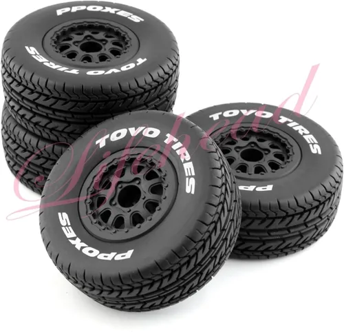 Miniatura 7 de Lifehead 1/10 Neumáticos de camión de curso corto RC para todo terreno, adecuados para TRAXXAS Slash4X4 HuanQi 727 ARRMA SENTON 3S Losi Ford Raptor