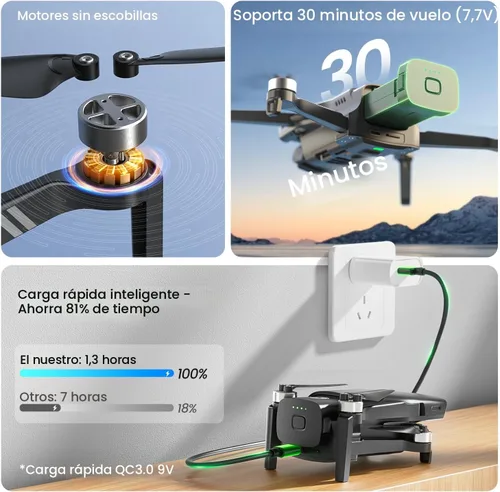 Miniatura 8 de Holy Stone Drone HS900 con cámara para adultos, cardán de 3 ejes, foto de 8K, video 4K/30FPS, transmisión de 20000 pies, AI Follow Me, retorno Kit
