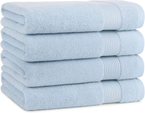 Arkwright Juego de toallas de baño de 4 piezas - 100 % algodón súper suave, 600 GSM de secado rápido y absorbente, artículos de lujo para baño de