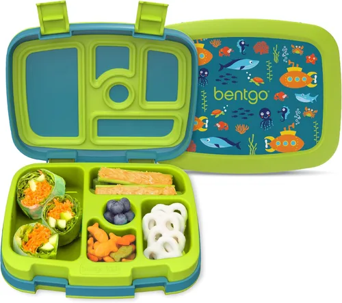Miniatura 31 de Bentgo Kids Prints - Lonchera de 5 compartimentos estilo bento, a prueba de derrames, porciones de tamaño ideal para niños de 3 a 7 años, duradera