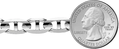 Miniatura 3 de Savlano Pulsera de plata de ley 925 italiana de eslabones marinos sólidos para hombres y mujeres, fabricada en Italia, viene con una caja de regalo