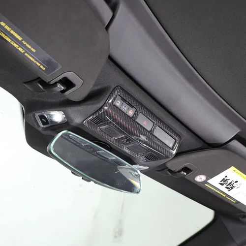 Miniatura 5 de TOYCIDFG Marco de luz de lectura de fibra de carbono para Chevrolet C8 Corvette Accesorios 2020-2024 (negro)