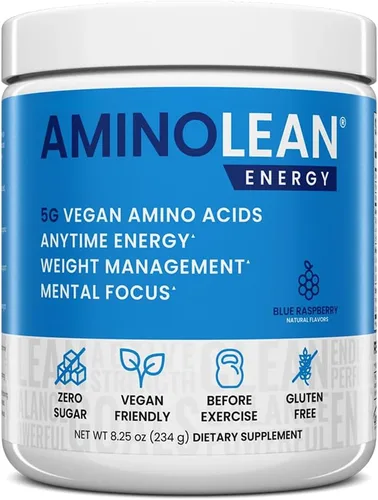 Miniatura 9 de RSP NUTRITION AminoLean Pre Entrenamiento, Energía Limpia Sin Nerviosismo, Hormigueo o Caída, Apto para Veganos con Biotina Añadida para Cabello