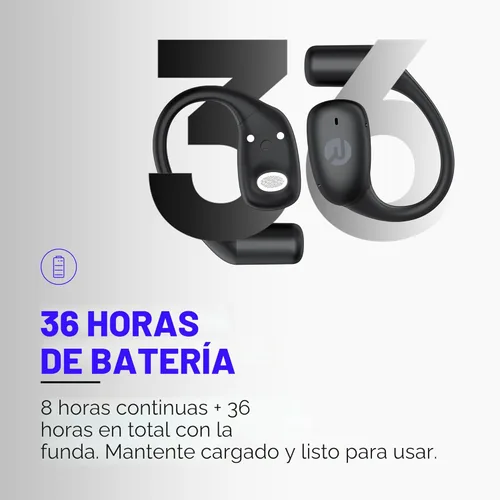 Miniatura 4 de Raycon Essential Open Earbuds – Auriculares inalámbricos True Wireless de oído abierto con Bluetooth 6.0, ultraligeros, diseño de gancho cómodo, Azul