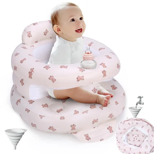 Miniatura 8 de Asiento inflable para bebés de 3 meses en adelante, asiento inflable de apoyo para bebé para sentarse, silla de piso para bebé/niño pequeño