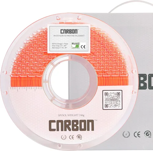 Miniatura 11 de Filamento para impresora 3D PETG de grado alimenticio certificado ECO - CARBON by Comfy Materials - Probado en laboratorio, compatible con la FDA