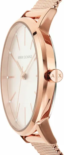 Miniatura 5 de Armani Exchange - Reloj de cuarzo de acero inoxidable con correa de piel para mujer, Malla de acero rosa, Reloj de cuarzo