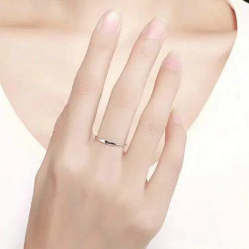 Miniatura 2 de Anillo apilable de acero inoxidable con forma de corazón