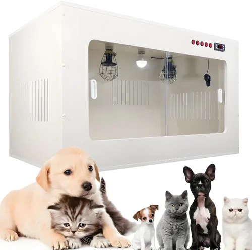 Cachorros de criador inteligente, incubadora grande para perros con calefacción, estación de cuidado de mascotas todo en uno, calentador esencial