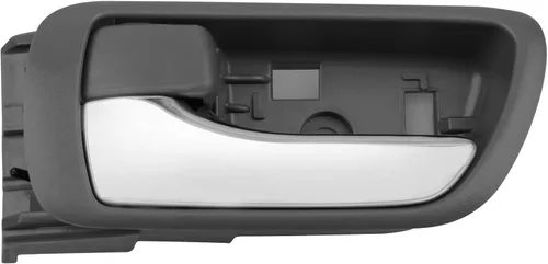 Gledewen Manija de puerta interior delantera trasera izquierda lado del conductor con botón de bloqueo de puerta palanca cromada, compatible con