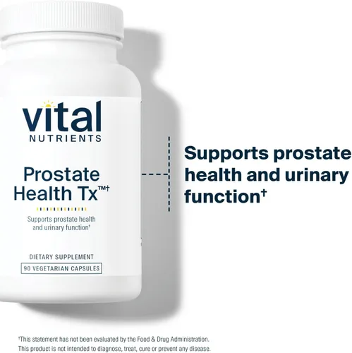 Miniatura 6 de Vital Nutrients - Prostate Health Tx - Soporte de próstata basado en la evidencia - 90 cápsulas vegetarianas por botella