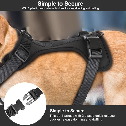 Miniatura 5 de Wisedog Arnés Ligero Sin Tirones para Perro: Arnés de Chaleco de Malla Transpirable Ajustable para Mascotas con Cojín Suave y Cómodo, para Perros