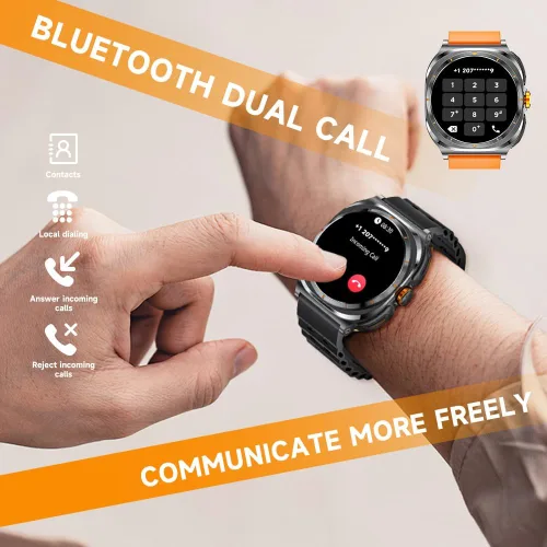 Miniatura 2 de Reloj inteligente con auriculares en el interior, contesta llamadas y escucha música, relojes de seguimiento de fitness, más de 100 modos deportivos