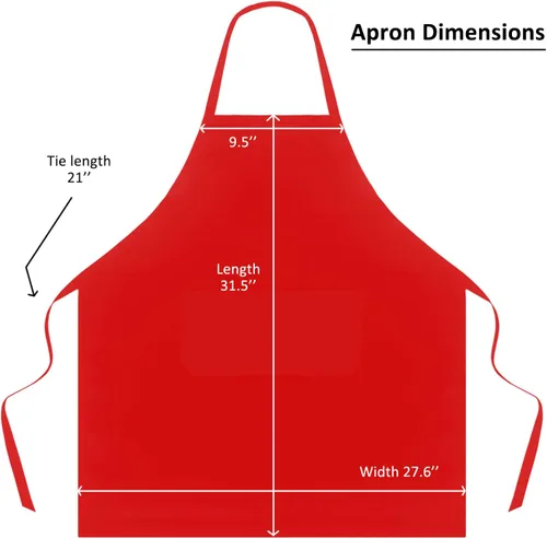 Miniatura 2 de Paquete de 2 gorros de chef y delantales para mujeres y hombres, delantales de cocina con bolsillos para hornear barbacoa
