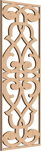Miniatura 58 de 9 3/8"W x 24 3/8"H x 1/4"T Bellaire Decorativos Paneles de pared de madera calado, abedul