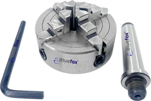 Miniatura 8 de Portabrocas de torno independiente de 4 mordazas, centro giratorio de 2-3/4 pulgadas 2.756 in roscado M14 x 1 Mini máquinas de torno perfecto