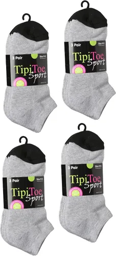Miniatura 45 de Tipi Toe Women’s 12 Pack Cushioned Low Cut Socks – Breathable, Moisture-Wicking Athletic Comfort for Running & Daily Wear