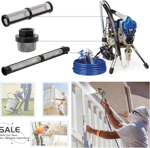 Miniatura 8 de 246385 246384 287032 Juego de filtros para Graco 390 395 490 495 495 595 3400 pulverizador 3 tipos de bomba de pulverización de filtro de paja