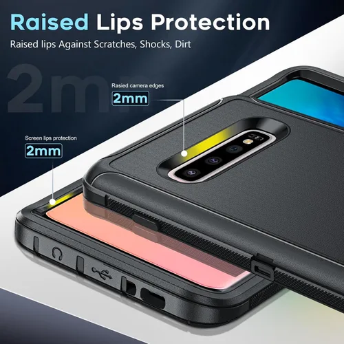Miniatura 4 de LeYi Funda compatible con Galaxy S8 Plus: funda de protección 3 en 1 de cuerpo completo a prueba de golpes, de goma, resistente, resistente, a