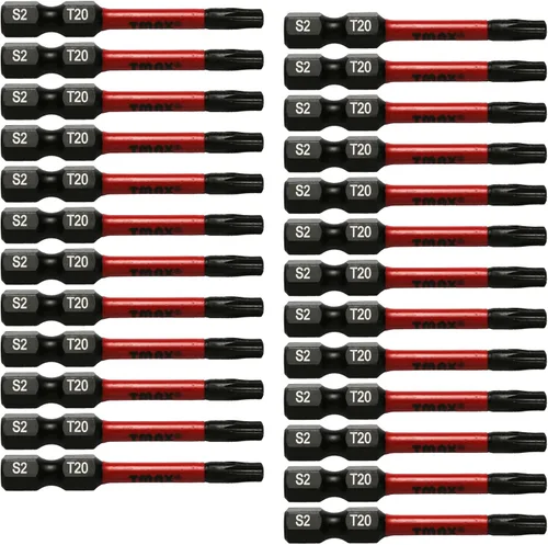 Miniatura 30 de TMAX Juego de puntas de destornillador de cabeza de estrella T6 Torx de 25 piezas, acero S2 de 6 puntos T-6 puntas de inserción de destornillador