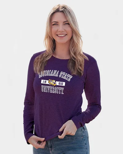 Miniatura 6 de Blue 84 NCAA - Camiseta de manga larga con licencia oficial de la NCAA para mujer, color del equipo atlético