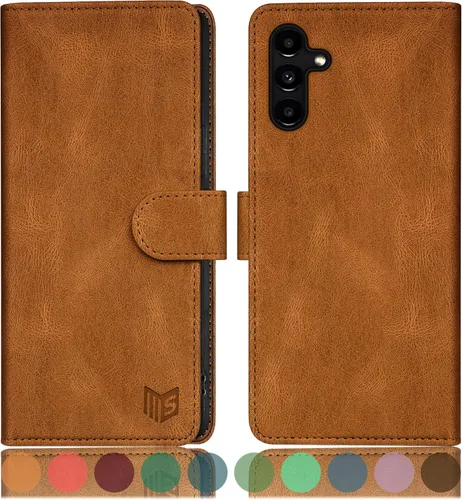 Miniatura 13 de SUANPOT Funda tipo cartera para Samsung Galaxy A54 5G con bloqueo RFID, tarjetero de crédito, funda protectora de piel sintética con tapa para Negro