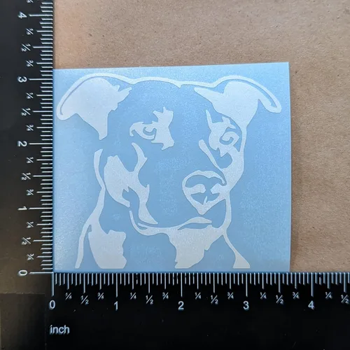 Miniatura 9 de Paquete de 4 calcomanías de Pitbull: Love-a-Bull, latido del corazón de Pitbull, corazón de American Pit Bull Terrier, calcomanías detalladas