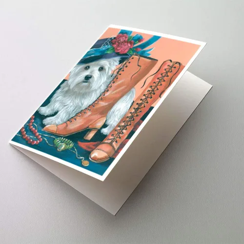 Miniatura 77 de Caroline's Treasures PPP3013GCA7P - Tarjetas de felicitación y sobres para mascotas de Basset Hound Teacher, paquete de 8 tarjetas en blanco