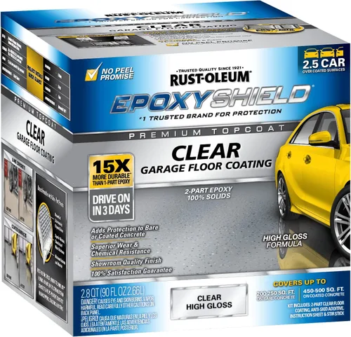 Miniatura 11 de Rust-Oleum 327081 EPOXYSHIELD - Kit de revestimiento de suelo de garaje, 1 coche, gris oscuro brillante
