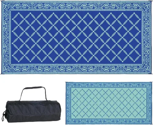 Miniatura 11 de Estera reversible Reversible Mats 119127, color marrón/beige de 9 x12 pies, Beige