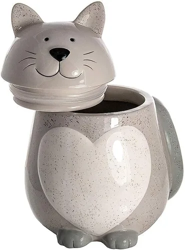 Miniatura 5 de SPOTTED DOG GIFT COMPANY Tarro de cerámica para galletas con tapa, recipiente grande para galletas y galletas, lindo almacenamiento de cocina