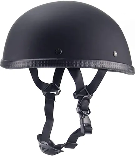 Miniatura 7 de Medio casco de motocicleta de estilo retro, diseño clásico, medio casco de motocicleta, certificado por DOT