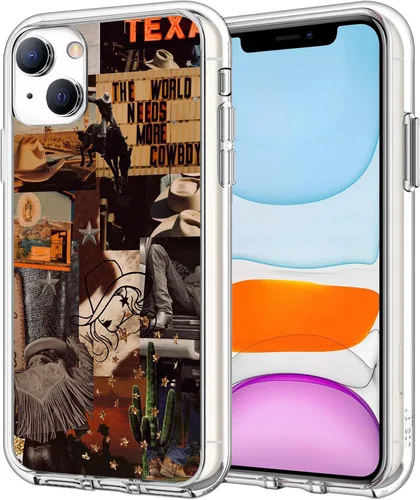 Miniatura 24 de Funda compatible con iPhone 7/8/SE del oeste, funda de collage estético retro vaquera country chic collage para hombres y mujeres, regalo a prueba
