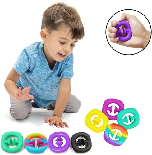 Miniatura 4 de Paquete de 5 juguetes para aliviar el estrés, juguete para ansiedad con ventosa, regalo para Navidad, juguete sensorial para niños, adultos y TDAH.