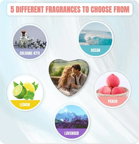 Miniatura 7 de Clip de ventilación de aromaterapia personalizado con tu texto fotográfico, ambientador de aire de cristal personalizado, purificador de aire