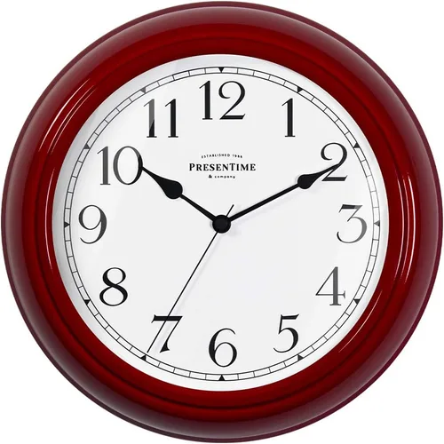 Miniatura 2 de Presentime & Co Chic Home Collection - Reloj Molly de 10 pulgadas, silencioso, sin ticks, color rojo. Reloj de pared decorativo moderno para cocina