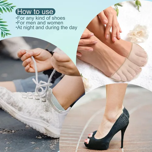 Miniatura 14 de 10 pares de calcetines para mujer con almohadillas acolchadas, almohadillas para el antepié, cojines medios calcetines, protectores antideslizantes