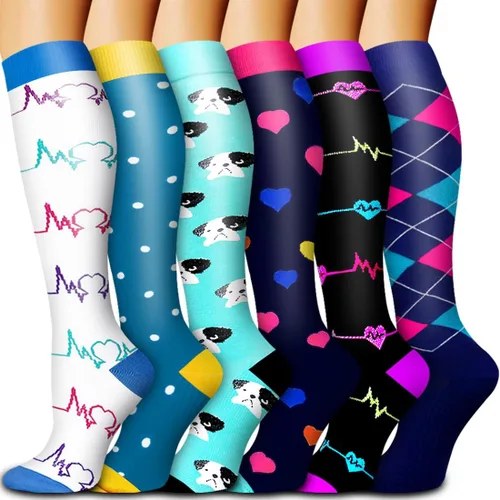 Miniatura 90 de 6 Pack Copper Compression Socks for Women and Men Circulation-Best Support for Medical, Running,Nursing,Athletic