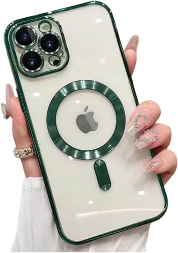 Miniatura 42 de Funda magnética para iPhone 12 Pro Max transparente compatible con MagSafe Funda protectora de lente de cámara integrada para iPhone 12 Pro Max