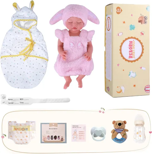 Miniatura 8 de BABESIDE Muñeca bebé de silicona – 16 pulgadas (peso 4.9 libras) Muñecas de bebé Reborn de silicona de cuerpo completo de silicona platino ponderada