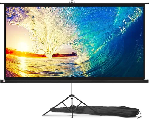 Miniatura 11 de PropVue - Pantalla de proyector con soporte de 120 pulgadas - Pantalla de proyección para interior y exterior para películas u oficinas - Pantalla