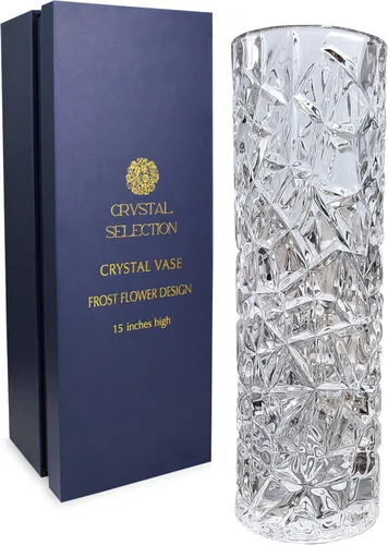Miniatura 15 de CS - Jarrón de cristal de 12 pulgadas de alto, diseño de col, para flores y decoración. Bonita pieza brillante. Perfecto como regalo, adecuado